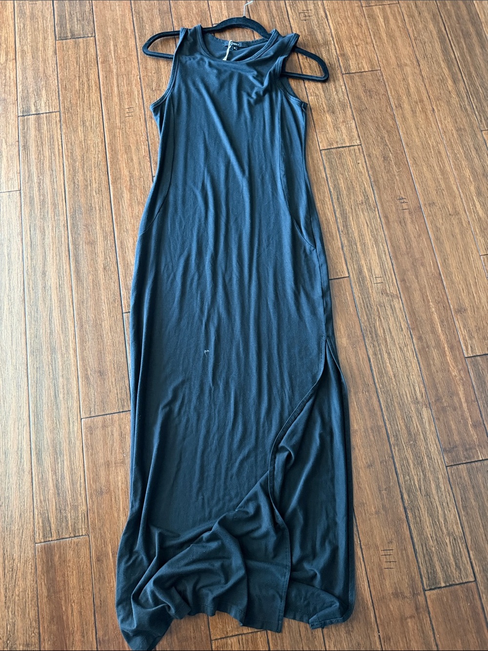 Quince Navy Blue Sleeveless Maxi Dress